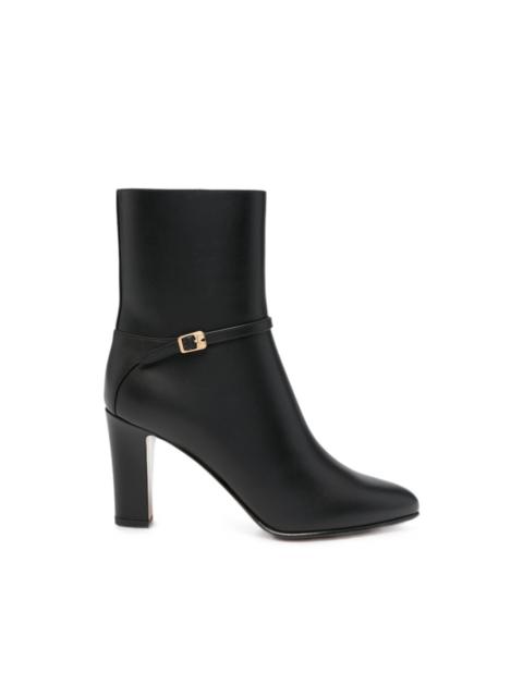 Valentino buckle-strap leather ankle boots