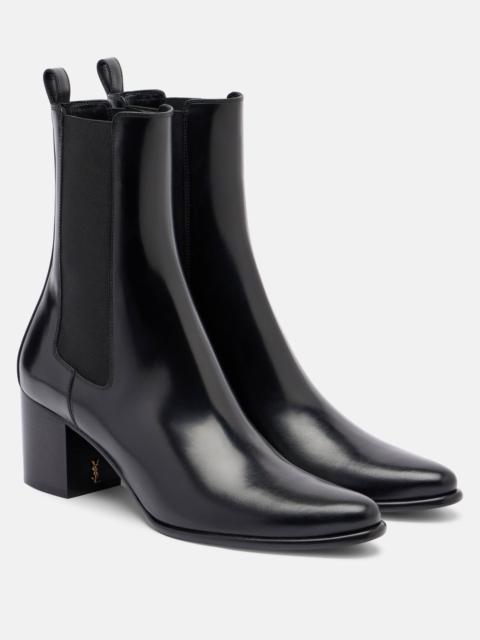 SAINT LAURENT Jill 60 leather ankle boots