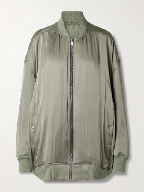 Rick Owens Peter oversized padded satin jacket Green