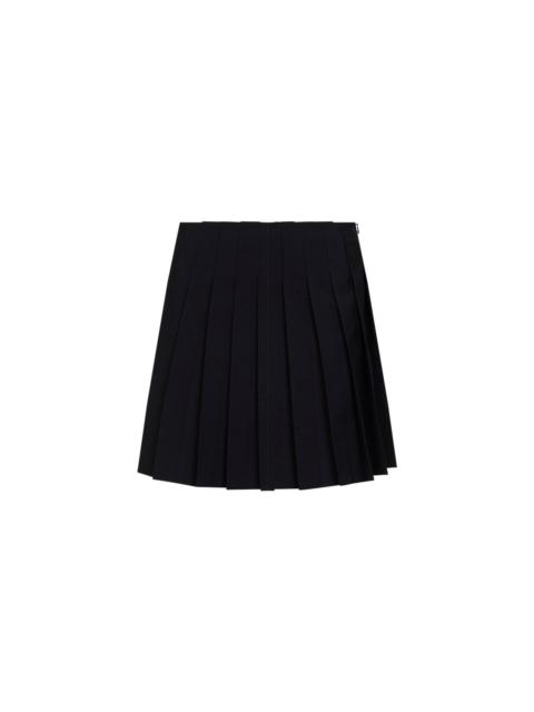 MM6 Maison Margiela Black wool blend pleated mini skirt