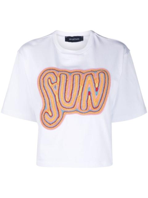Sportmax crochet-embroidered cotton T-shirt