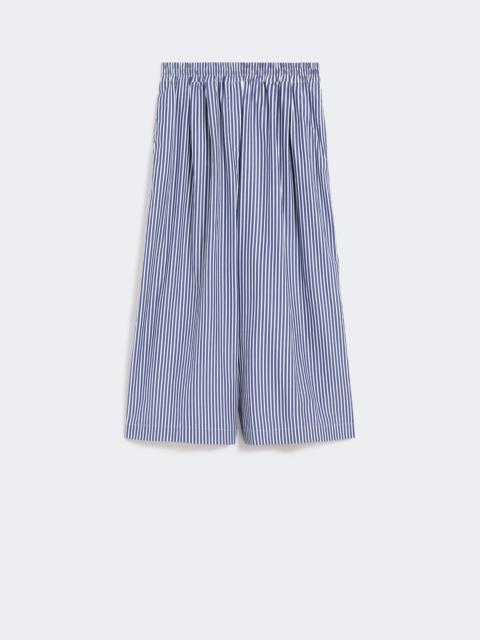 WEEKEND Max Mara Cropped cotton poplin trousers - NAVY