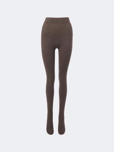 NOUR HAMMOUR Whit cashmere and wool tights