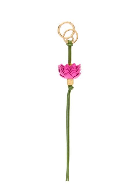 Loewe Flower dice charm in classic calfskin and brass