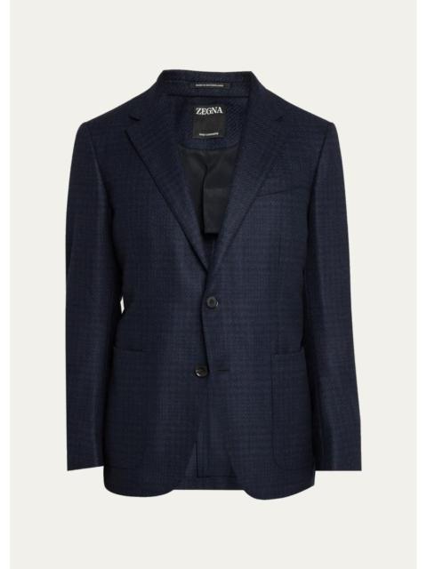ZEGNA Men's Oasi Cashmere-Blend Plaid Single-Breasted Sport Coat