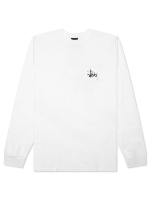 BASIC STUSSY L/S TEE - WHITE