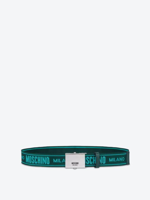 Moschino JACQUARD LOGO RIBBON BELT