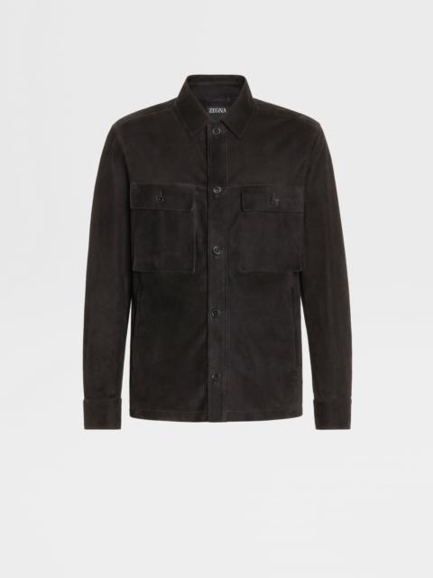 SUEDE OVERSHIRT