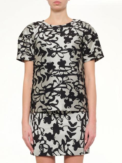 Lanvin Print Top in Black