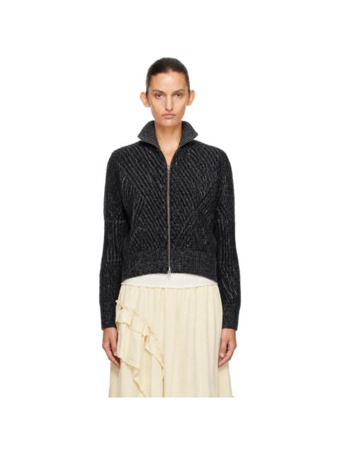 YMC Black & Gray Nova Zip Cardigan