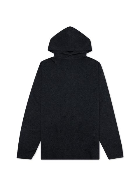 ACNE STUDIOS KNIT HOODIE - ANTHRACITE GREY