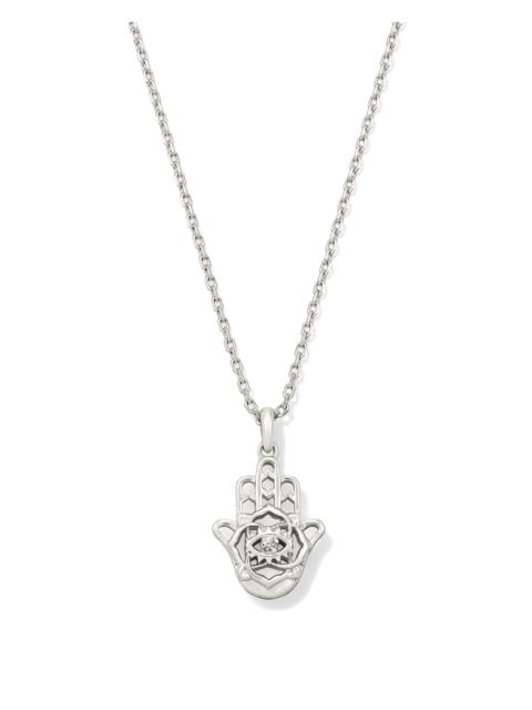 KENDRA SCOTT Hamsa Silver Short Pendant Necklace