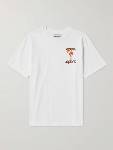 CASABLANCA La Flamme Du Sport Logo-Print Organic Cotton-Jersey T-Shirt