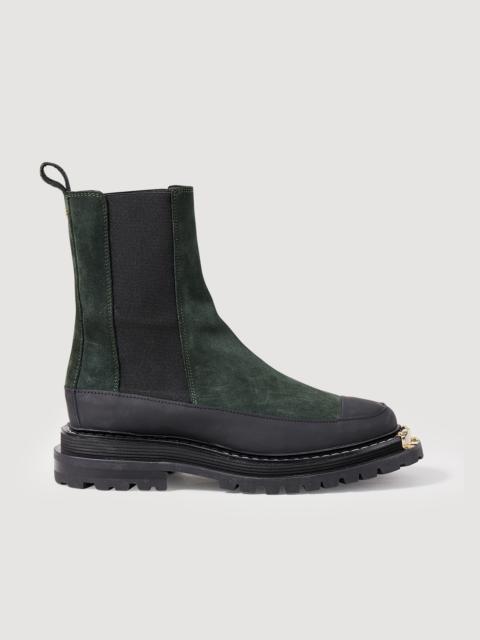 Sandro Leather Chelsea boots with notched sole
