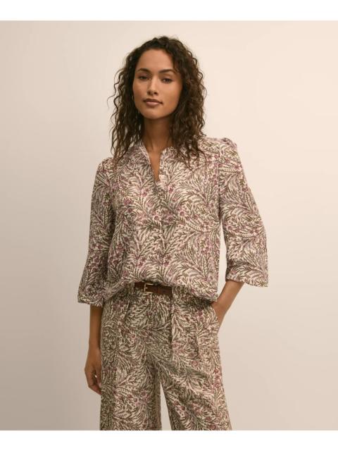 Brooks Brothers Silk Habotai Floral Blouse