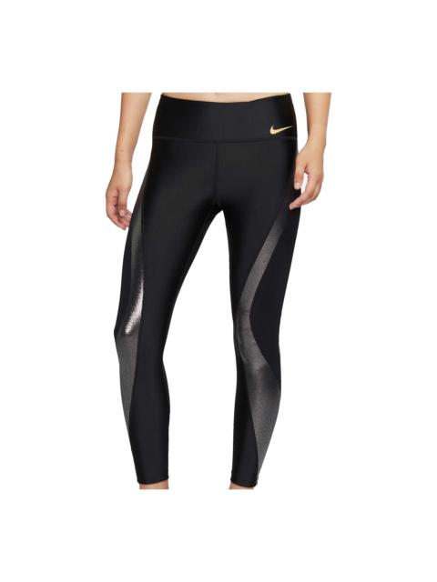 Nike (WMNS) Nike Icon Clash Speed 7/8 Running Sports Slim Fit Leggings Black CU3338-010