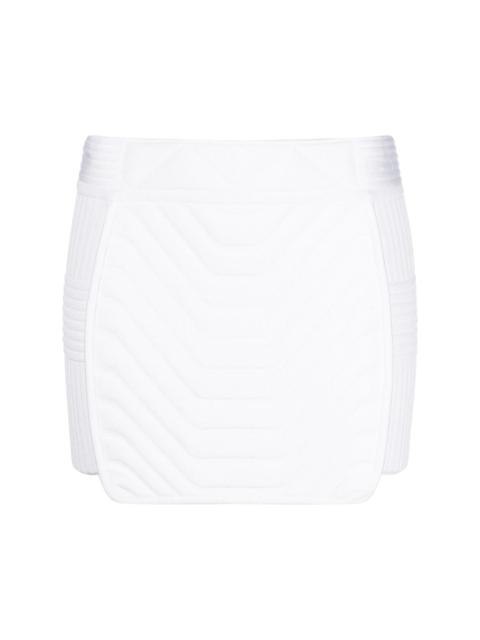 padded panel mini skirt