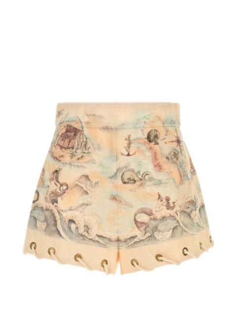 Zimmermann Rebellion printed shorts