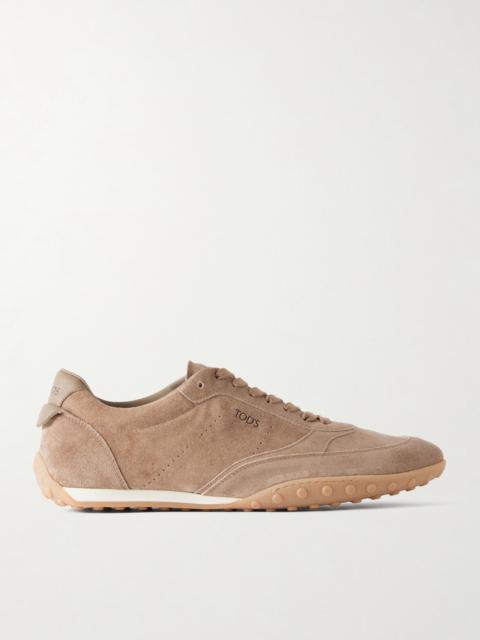 Tod's Panelled Leather-Trimmed Suede Sneakers