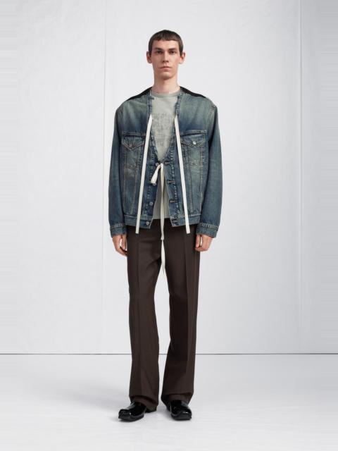 Maison Margiela Distressed Collarless Denim Jacket