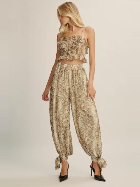 BARDOT Alira Printed Balloon Pant In Snake Skin