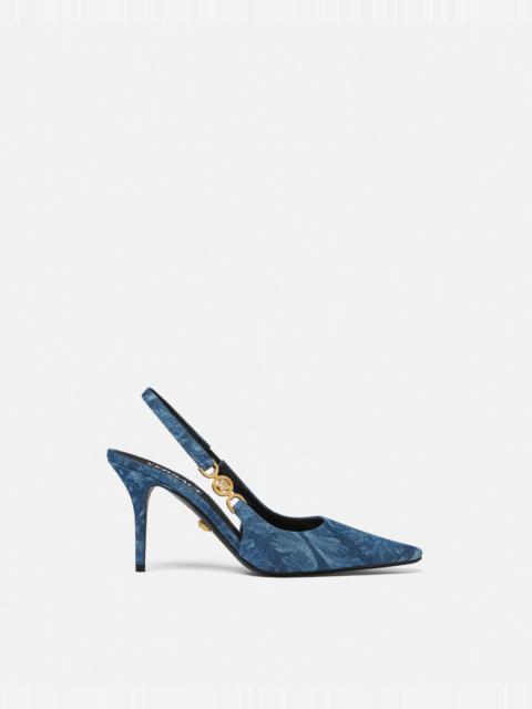 VERSACE Medusa '95 Barocco Slingback Pumps 85 mm