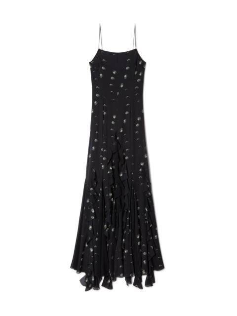 Moon Geo Str Ruffle Slip Dress