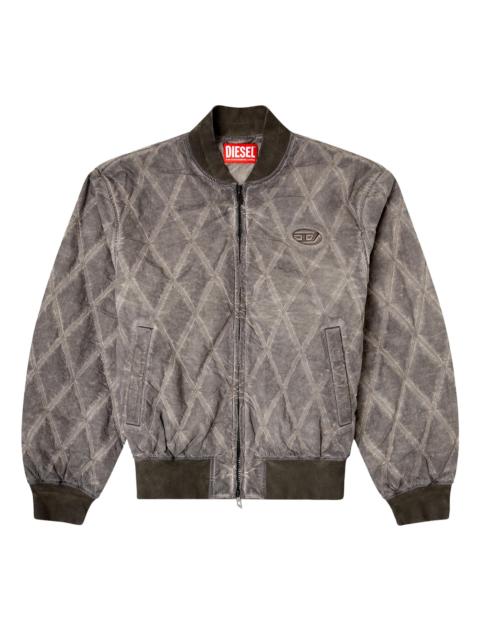 Diesel Men's Treat Diamond-Quilted Bomber Jacket - Grey