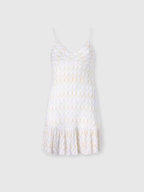 Missoni Mini dress with ruffles in zig zag lace