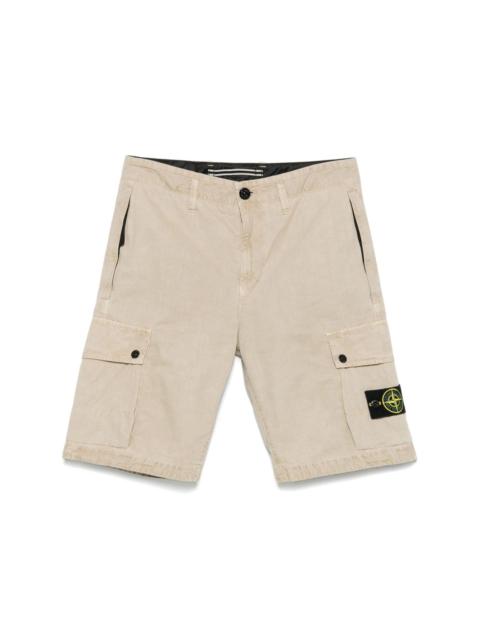 Stone Island canvas cotton cargo shorts