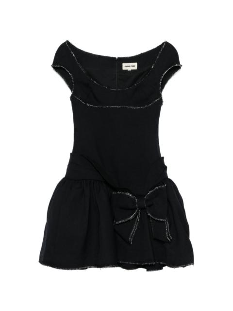 SHUSHU/TONG deep u-neckline bow dress