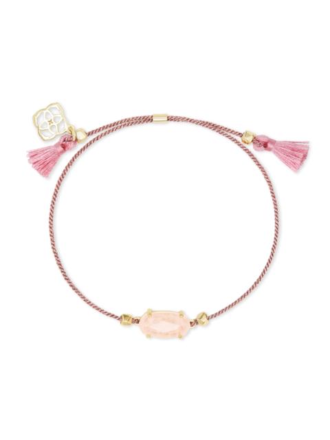 KENDRA SCOTT Everlyne Pink Cord Friendship Bracelet in Rose Quartz