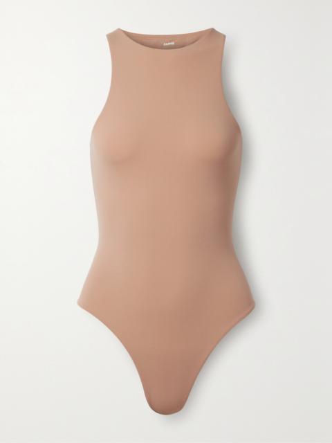 SKIMS Fits Everybody Stretch Satin-jersey Thong Bodysuit
