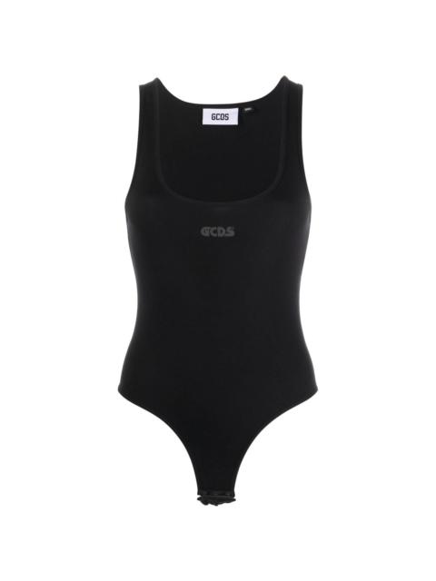 GCDS logo-print sleeveless bodysuit