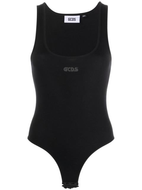 GCDS logo-print sleeveless bodysuit