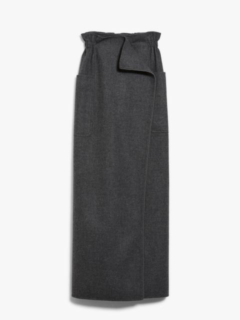 Max Mara MESSINA Flannel wrap skirt