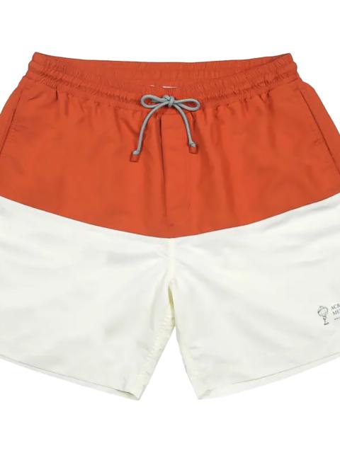 Brunello Cucinelli Two-Tone Swim Shorts "Papaya" BRUN066