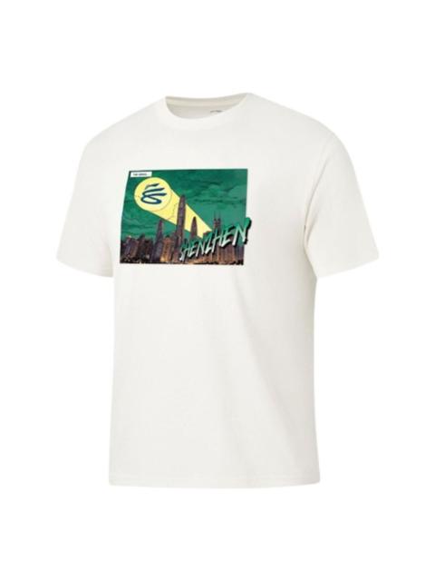 Li-Ning Li-Ning x Curry China Tour City ShenZhen T-Shirt 'White' AHSWK07-7