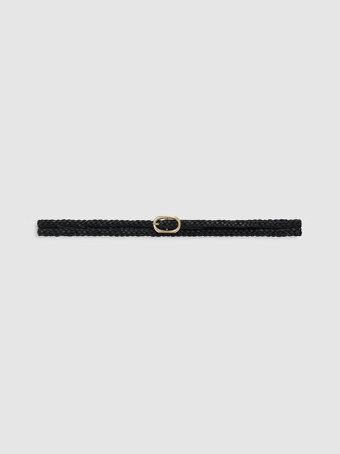 ANINE BING Small Double Signature Link Belt Braided - Black