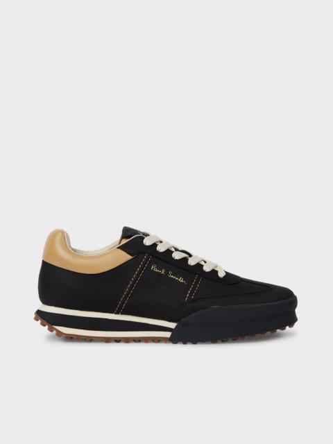 Black 'Gideon' Leather Trainers