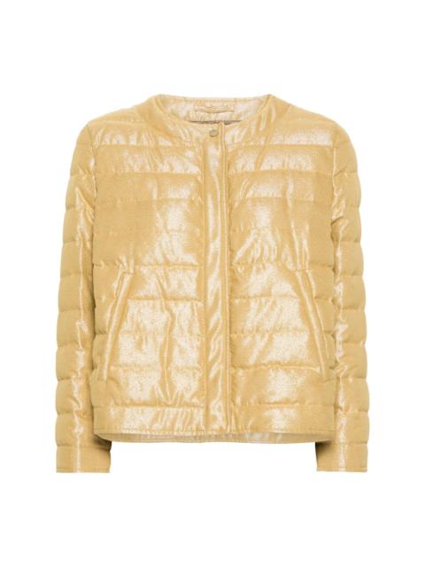 lurex quilted down jacket