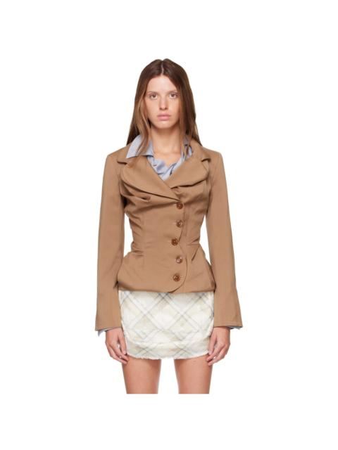Vivienne Westwood Beige Drunken Tailored Blazer