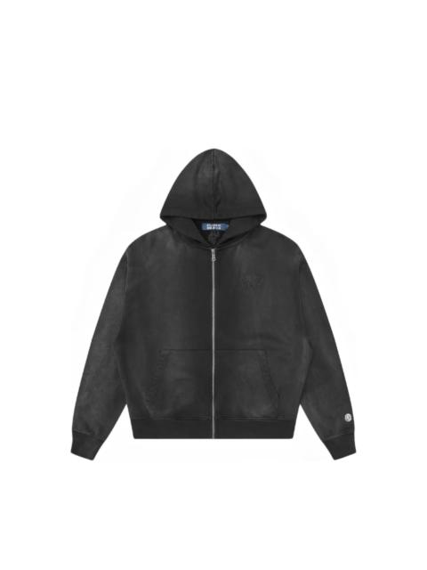 BILLIONAIRE BOYS CLUB LOGO-EMBROIDERED ZIP-UP HOODIE