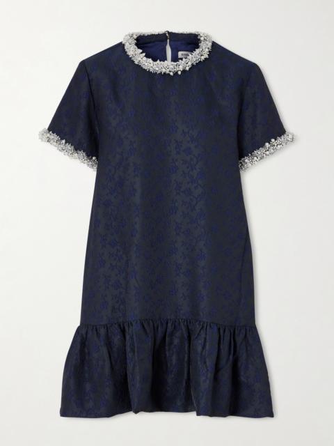 SIMKHAI Alison Embellished Jacquard Mini Dress