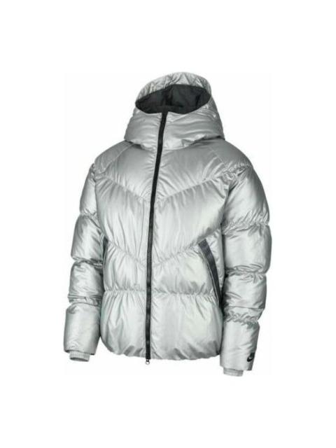 Nike Nike Metallic hooded With Down Feather Jacket Silver BV4709-096