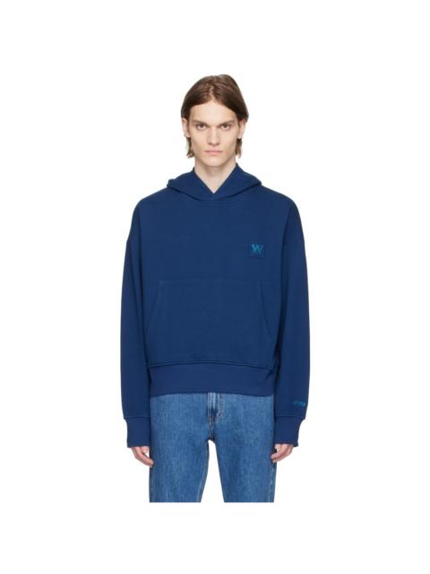 Wooyoungmi Blue Embroidered Hoodie