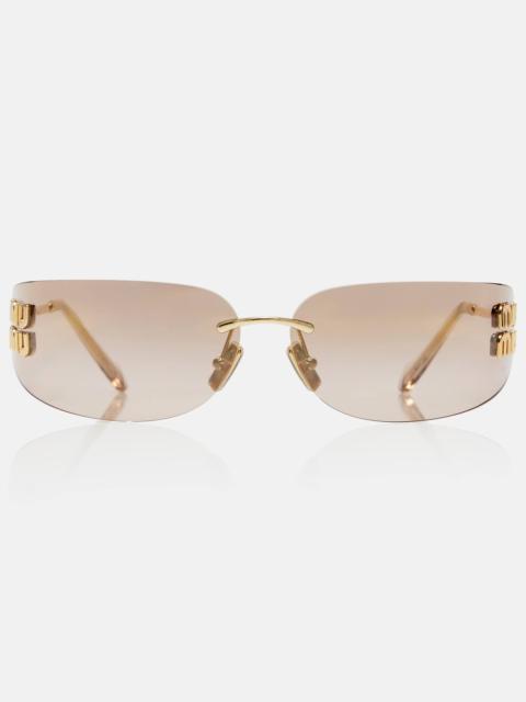 Miu Miu Logo oval sunglasses
