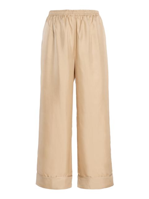 ASCENO The Brescia Silk Trousers neutral