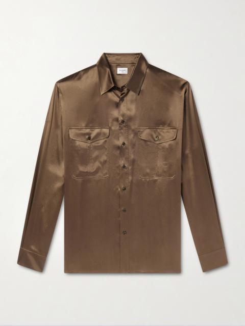 SAINT LAURENT Silk-Satin Shirt