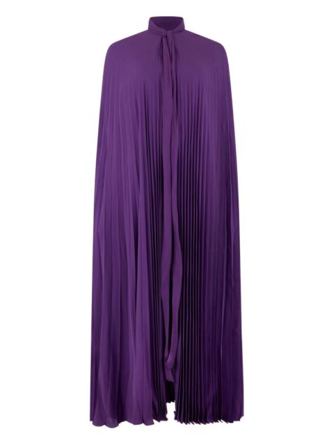 Valentino pleated tie-fastening cape